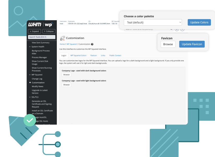 Server Management Customizable Branding