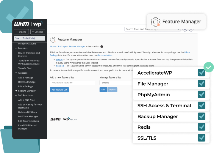 Server Management Feature Manager