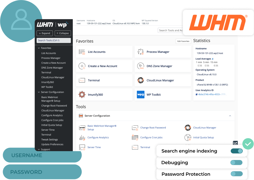Server Management Web host Manager